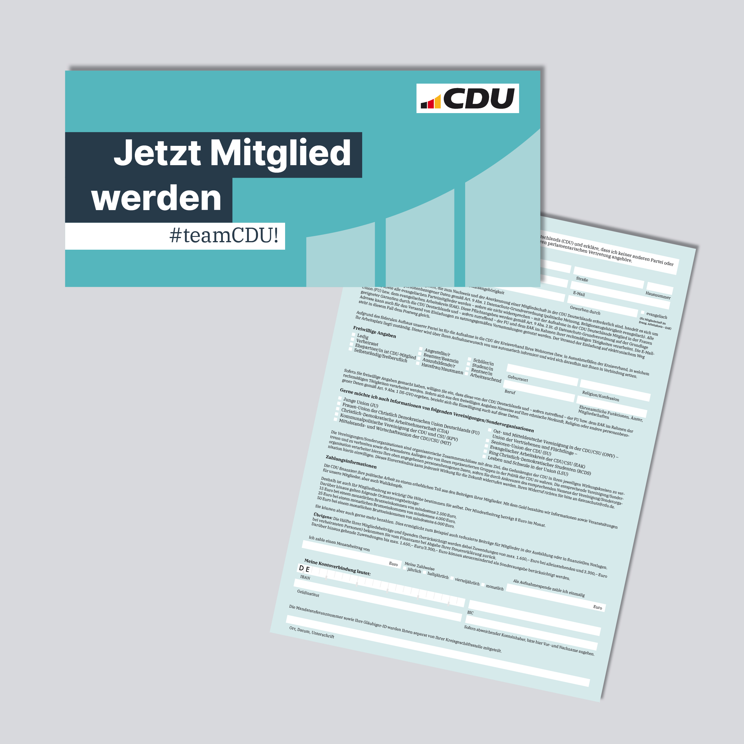 CDU-Aufnahmeantrag - DSGVO-konform