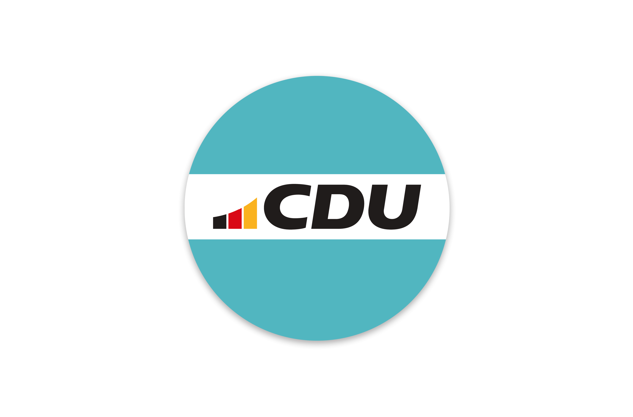 Runder Aufkleber "CDU"