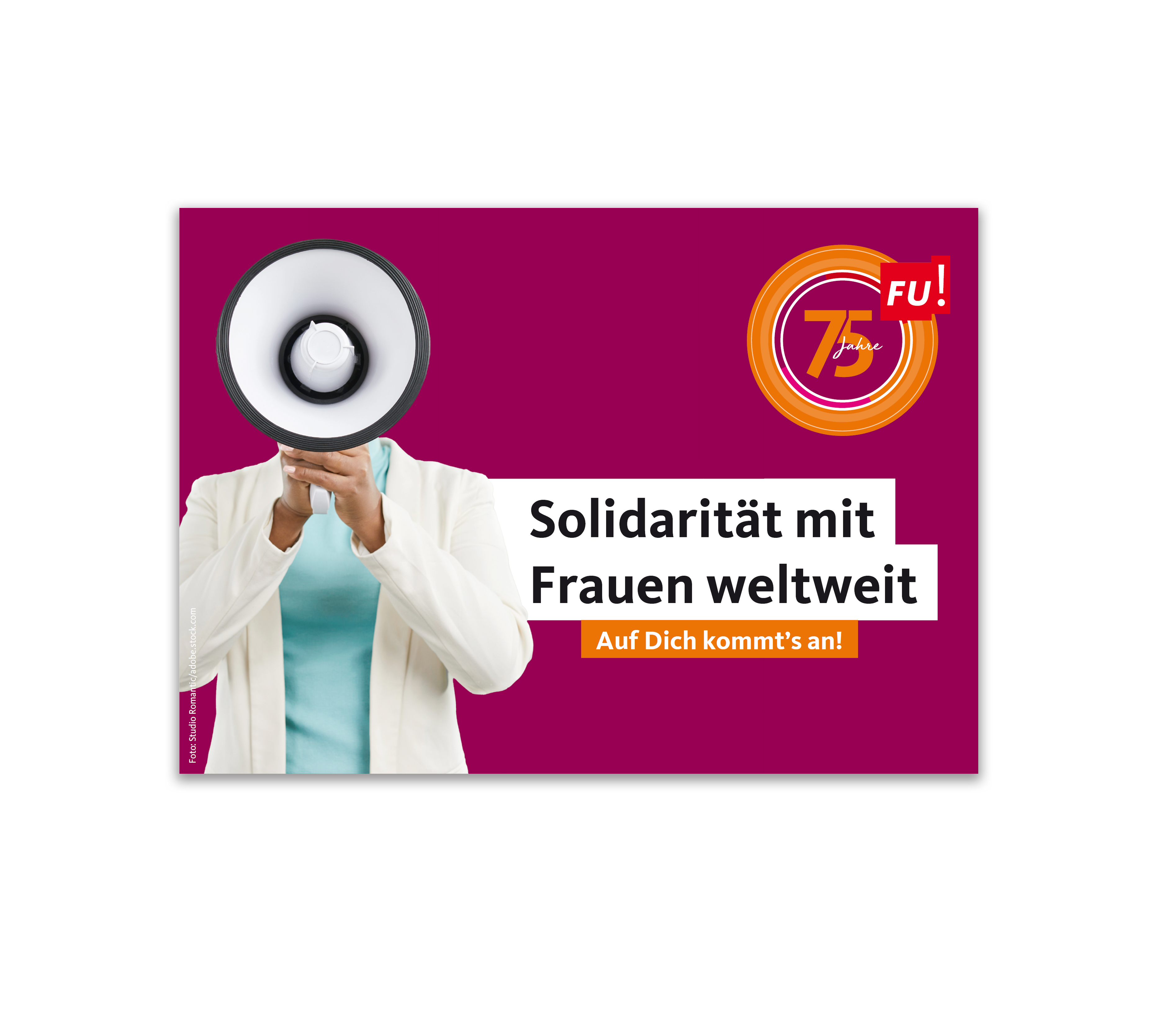 FU-Postkarte "Solidarität mit Frauen weltweit"