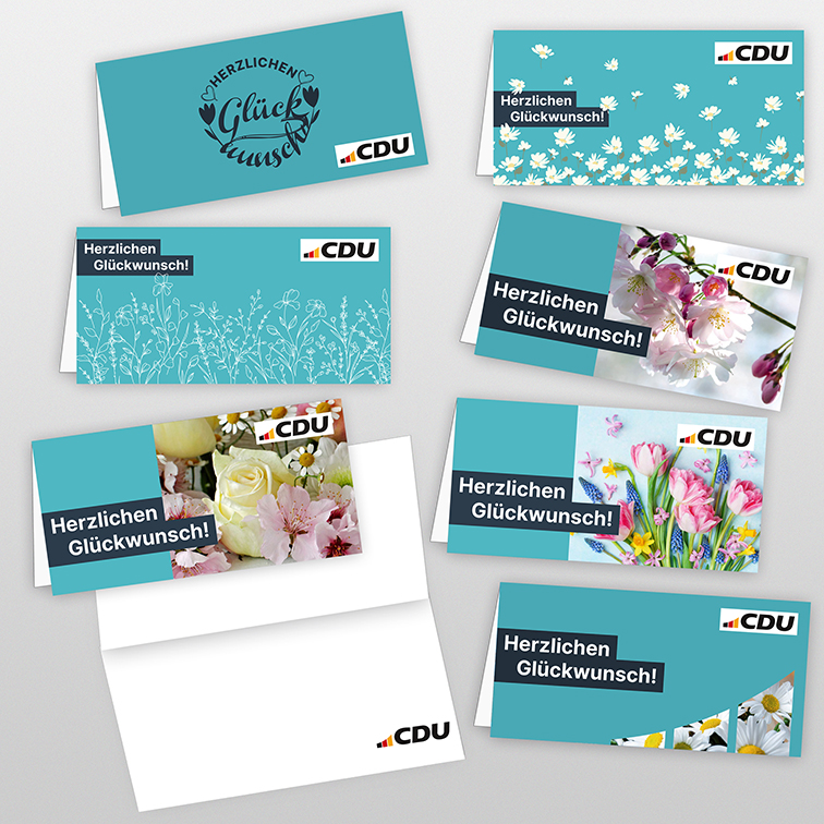 CDU Glückwunschkarten-Set