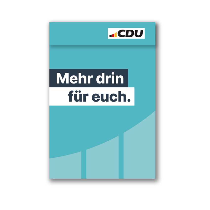 CDU-Werbetüte "Mehr drin für euch." 500 Stück