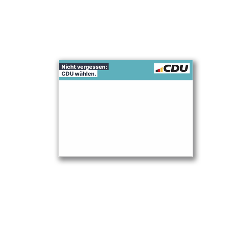 Haftnotizen "CDU wählen."